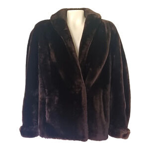 VINTAGE Faux Fur Stix Baer & Fuller Faux Fur Jacket Indie Sleeze Luxury Mobwife